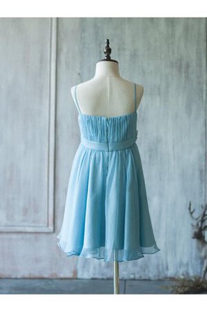 Abito da Cerimonia Bambini A-Line con Increspature con Piega Naturale in Chiffon Lungo - Foto 4