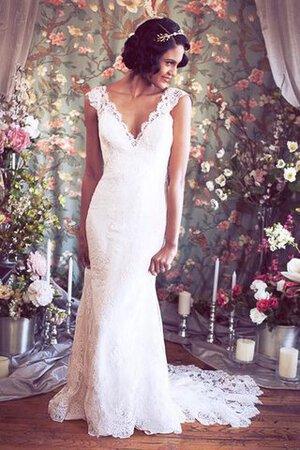 Robe de mariée sexy chic plissé avec manche épeules enveloppants avec bouton - Photo 1