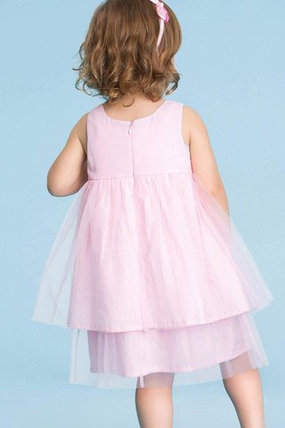 Robe de cortège enfant plissé avec nœud de col carré avec zip - Photo 2