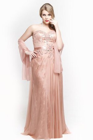 Chiffon Reißverschluss normale Taille langes bodenlanges Ballkleid ohne Ärmeln - Bild 1