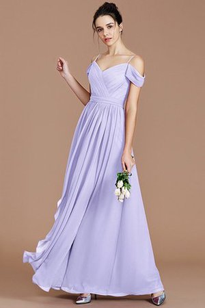 Prinzessin Chiffon Ärmelloses Schulterfreier Ausschnitt Bodenlanges Brautjungfernkleid - Bild 23