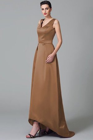 Robe demoiselle d'honneur naturel bretelles spaghetti de princesse en satin ligne a - Photo 4