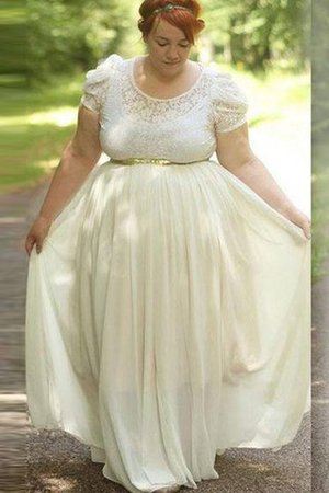 Empire Taille Schaufel-Ausschnitt Prinzessin Bodenlanges Ballkleid mit Bordüre - Bild 1