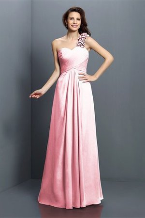 Robe demoiselle d'honneur longue avec chiffon avec fleurs ligne a manche nulle - Photo 22