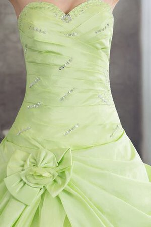 Pick up Duchesse-Linie Paillettenbesetztes Quinceanera Kleid mit Herz-Ausschnitt mit Blume - Bild 3
