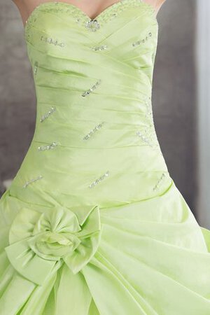 Vestido de Quinceañeras de Corte Evasé de con Lentejuelas de Flores de Dobladillos - Foto 3