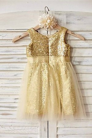 Robe de cortège enfant avec fleurs de princesse col u profond de lotus ligne a - Photo 3