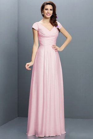 Prinzessin Chiffon Empire Taille Brautjungfernkleid mit Plissierungen mit Drapierung - Bild 22