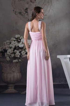 Robe de soirée longue plissé en chiffon entrecroisé avec perle - Photo 7