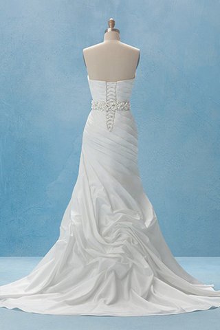 Robe de mariée officiel en taffetas avec fronce de bustier de traîne moyenne - Photo 2