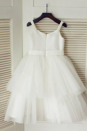 Robe de cortège enfant naturel longue manche nulle textile en tulle de princesse - Photo 2