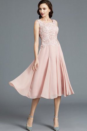 Abito mamma Sposa A-Line Sotto Ginocchio Naturale in Chiffon Principessa - Foto 3