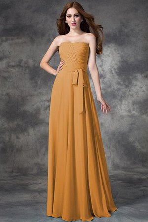 Robe demoiselle d'honneur naturel a-ligne avec chiffon fermeutre eclair de bustier - Photo 20