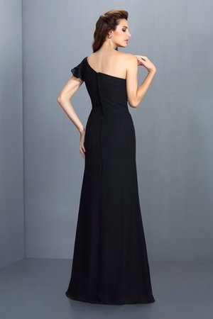 Robe demoiselle d'honneur longue en chiffon gaine avec zip avec sans manches - Photo 30