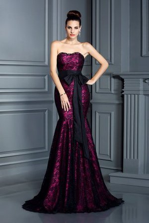 Ärmellos Empire Taille Glamouröses Abendkleid mit Rücken Schnürung mit Schleife - Bild 1