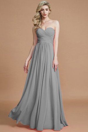 Abito da Damigella Senza Maniche in Chiffon Naturale A-Line Principessa - Foto 32