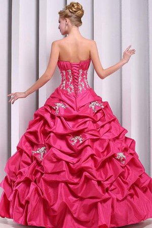 Geschichtes trägerlos bodenlanges Quinceanera Kleid mit Rücken Schnürung mit Blume - Bild 7