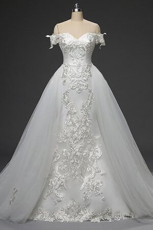 Ärmelloses Normale Taille Unverwechselbar Extravagantes Bodenlanges Brautkleid - Bild 1