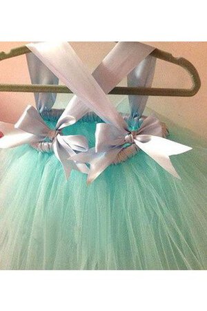 Robe de cortège enfant plissage ceinture en étoffe croisade de mode de bal en tulle - Photo 4