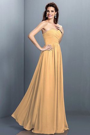 Plissiertes Chiffon Ärmelloses A-Line Brautjungfernkleid mit Drapierung - Bild 12