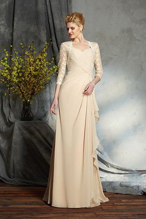 Robe mère de mariée naturel a-ligne avec jacket de princesse avec chiffon - Photo 3