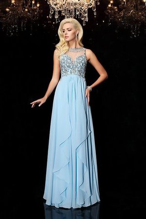 Robe de soirée longue de princesse manche nulle avec perle avec zip - Photo 5