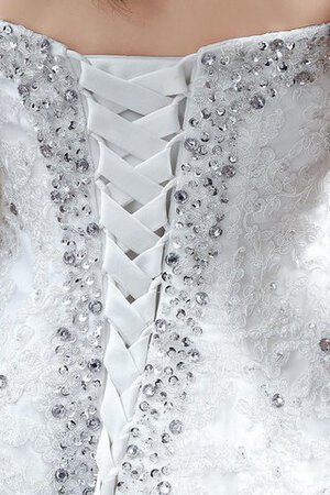 Robe de mariée eclaté simple avec décoration dentelle manche nulle avec perle - Photo 3