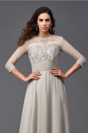 Robe de soirée naturel à la mode a-ligne de princesse en 3/4 manche - Photo 6