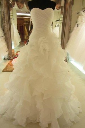 Elegante Vestido de Novia de Natural de Cola Corte de Sin mangas de Escote Corazón - Foto 1