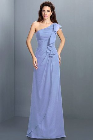 Robe demoiselle d'honneur longue en chiffon gaine avec zip avec sans manches - Photo 17