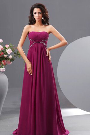 A linie Herz-Ausschnitt Chiffon Paillettenbesetztes Abendkleid mit Empire Taille - Bild 1