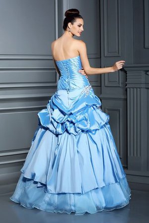 Robe de quinceanera formelle de col en cœur en organza de lotus de mode de bal - Photo 2