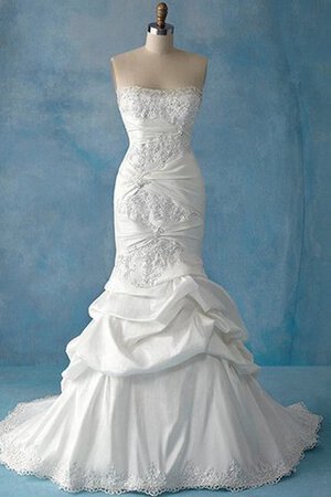 Robe de mariée luxueux vintage de sirène de lotus avec fronce - Photo 1