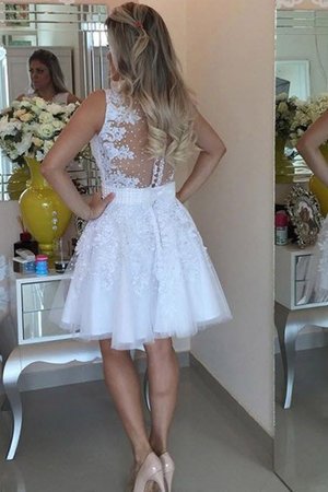 Robe fête de la rentrée de princesse grosses soldes a-ligne textile en tulle avec perle - Photo 2