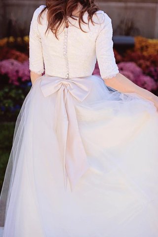 Robe de mariée informel discrete boutonné avec zip en tulle - Photo 2