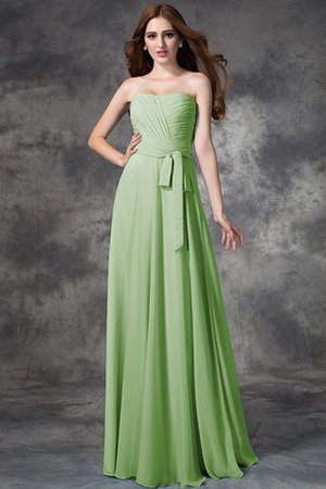 Robe demoiselle d'honneur naturel a-ligne avec chiffon fermeutre eclair de bustier - Photo 26