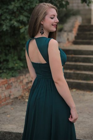 Robe de bal avec perle délicat jusqu'au sol en chiffon naturel - Photo 2