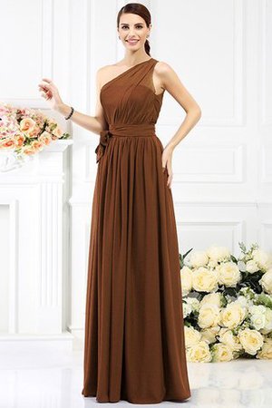 Robe demoiselle d'honneur longue en chiffon ceinture avec ruban avec sans manches - Photo 15