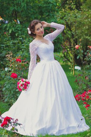 Abito da Sposa Allacciato con paillette a Spiaggia A Terra tradizionale in pizzo - Foto 1