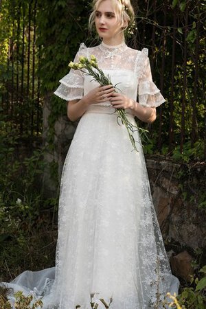 Abito da sposa convenzionale scintillante in pizzo stravagante spazzola treno a terra - Foto 3