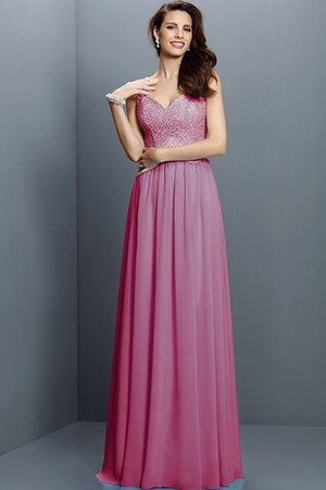 Robe demoiselle d'honneur longue en chiffon grandes bretelles avec zip de princesse - Photo 26