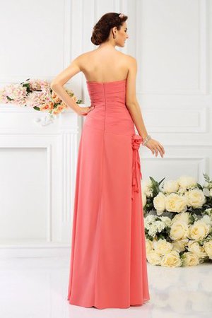 Robe demoiselle d'honneur avec fleurs fermeutre eclair en chiffon de bustier gaine - Photo 30