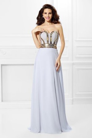 Plissiertes Ärmelloses Natürliche Taile Abendkleid aus Chiffon mit Empire Taille - Bild 1