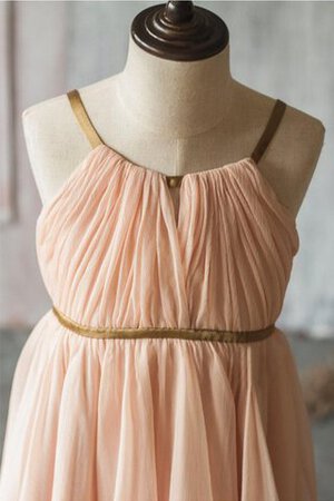 Robe de cortège enfant plissage de lotus avec chiffon ceinture en étoffe - Photo 5