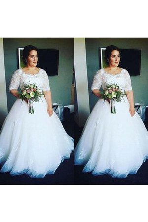 Robe de mariée plissé intemporel facile attirent au niveau de cou - Photo 1