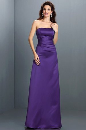 Robe demoiselle d'honneur naturel en satin de princesse avec zip de bustier - Photo 24