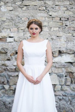 Vestido de Novia de Corte-A en Satén de Plisado de Natural de Playa - Foto 4