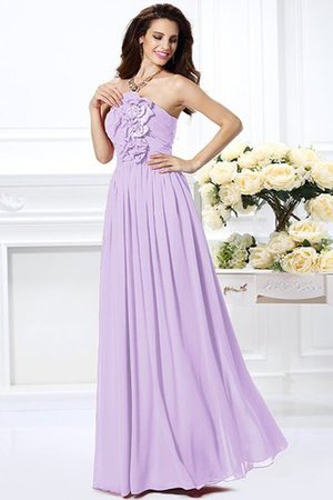 Robe demoiselle d'honneur fermeutre eclair en chiffon avec fleurs de bustier ligne a - Photo 19