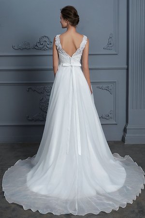 Abito da sposa semplice bello seducente in chiffon pudica lunghi - Foto 2