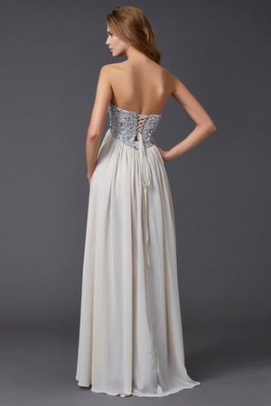 Robe de bal longue avec chiffon avec lacets col en forme de cœur ligne a - Photo 2